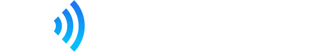 FreeCast White Full Color Horizontal Logo